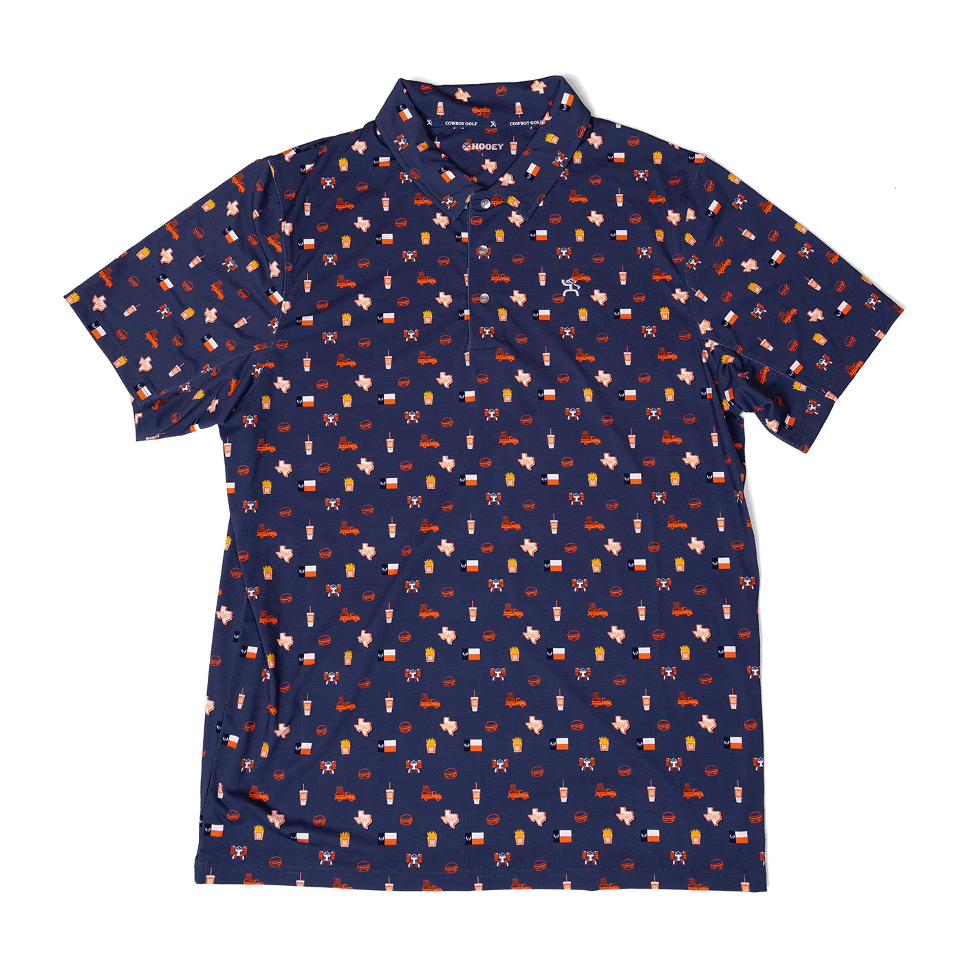 Hooey x Whataburger Navy Cowboy Golf Polo