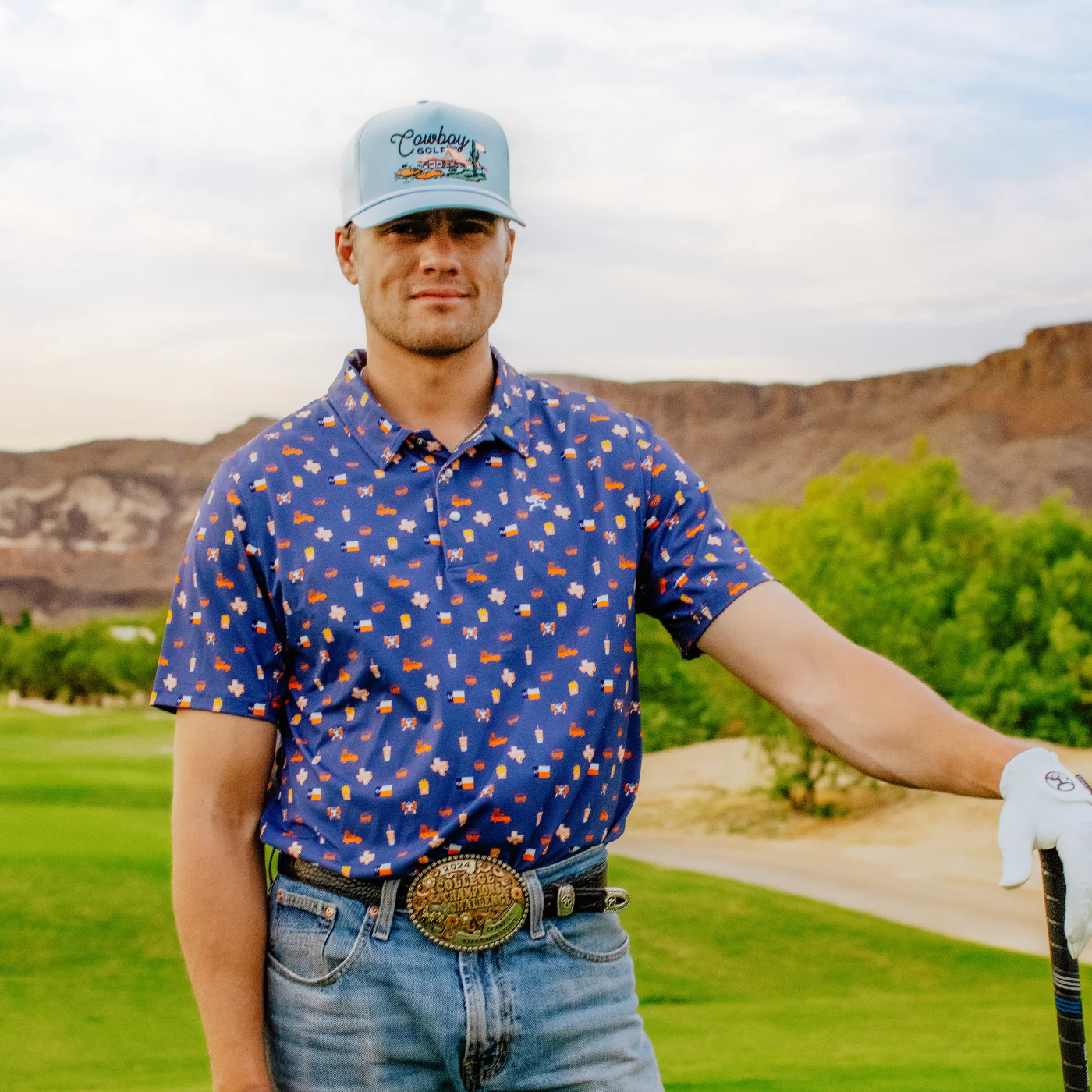 Hooey x Whataburger Navy Cowboy Golf Polo - Image 2