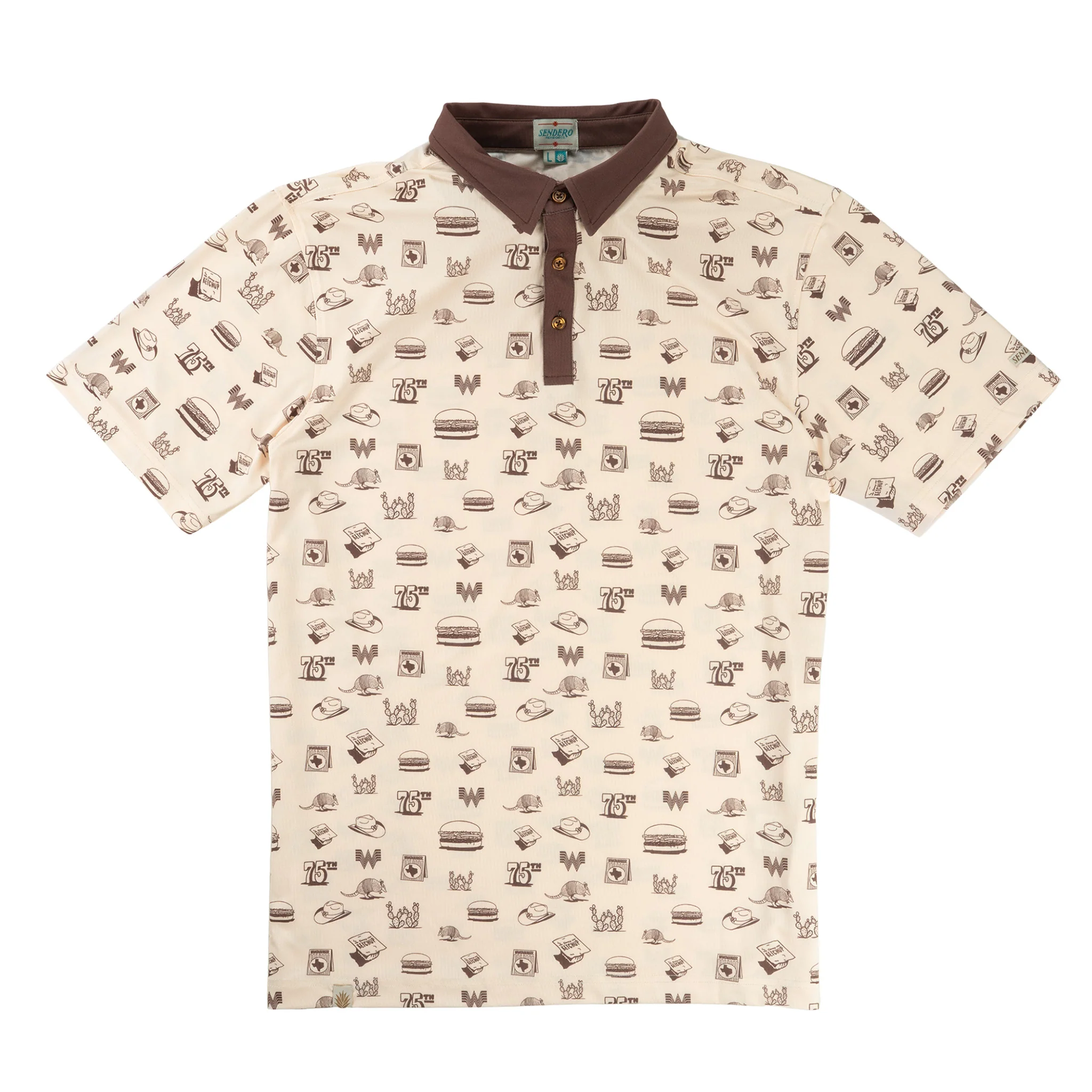 Sendero x Whataburger Hamburguesa Print Performance Polo