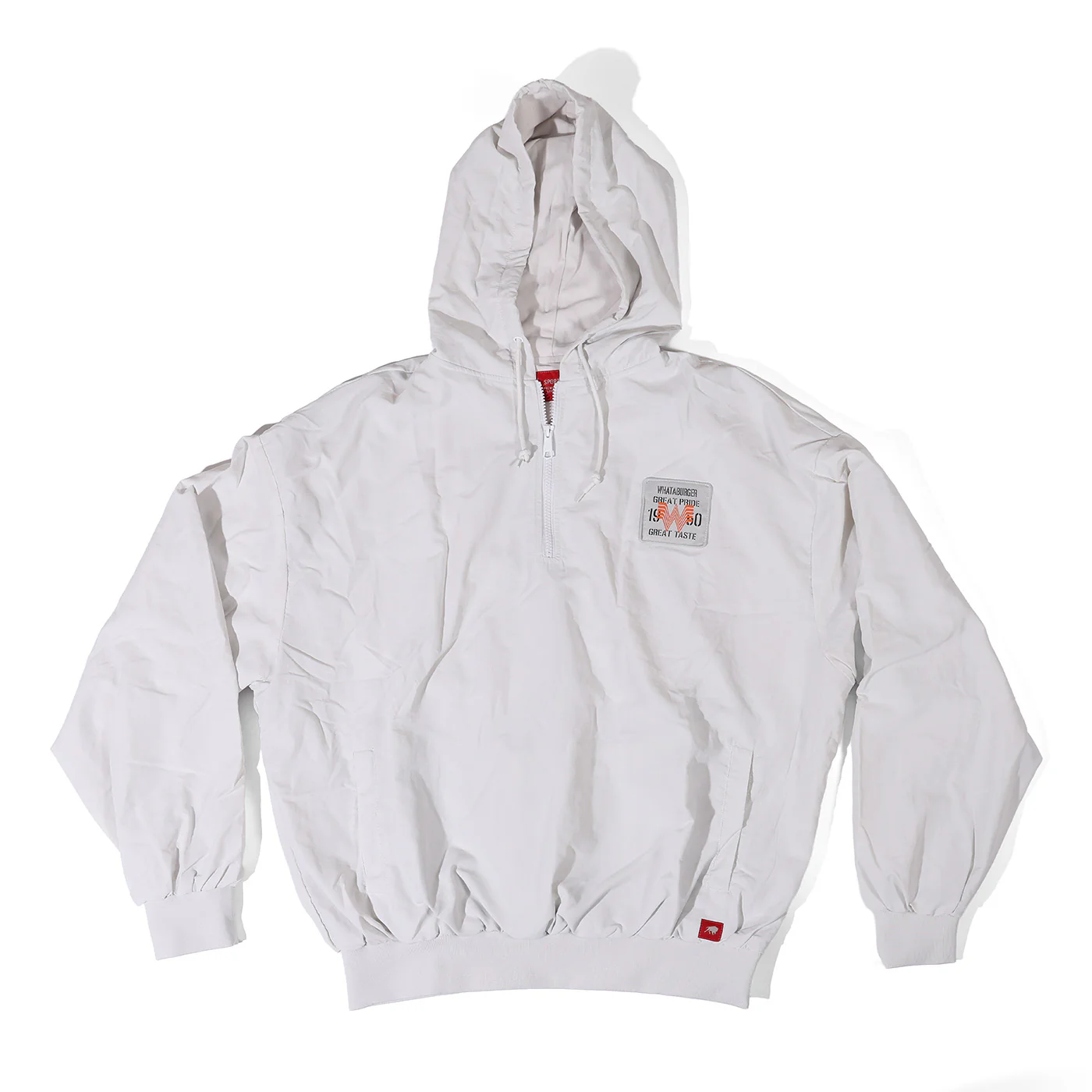 Sportiqe White Hooded Half Zip